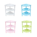 3 Tier Plastic Corner Shelf Organizer Cabinet Bathroom Kitchen Sundries Storage Rack